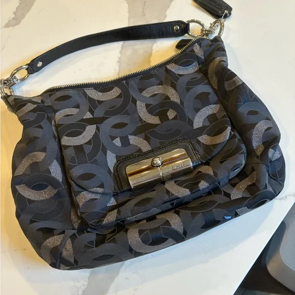 Coach Black and Silver Women's Bag - Picture 2 of 9